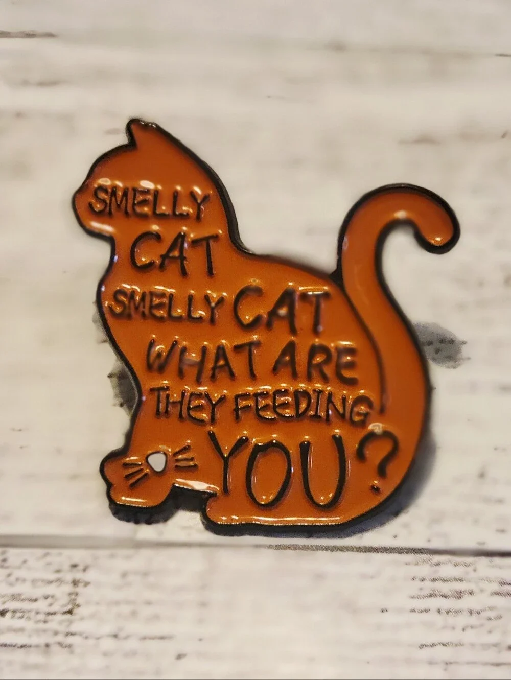 SMELLY CAT Orange Cat Enamel Pin